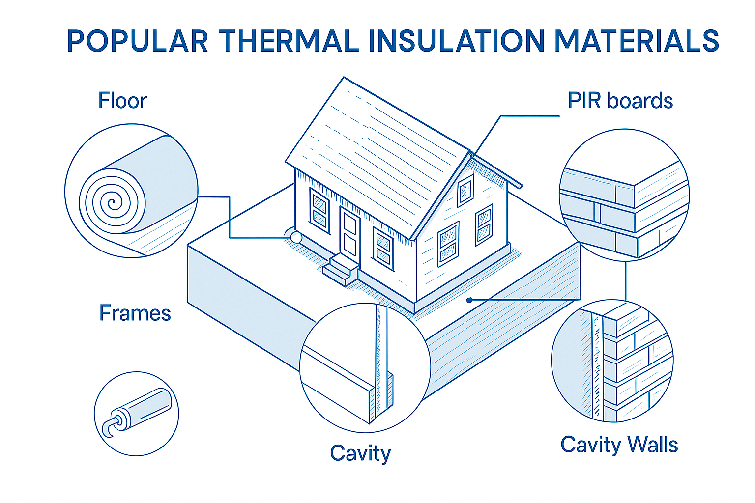 Dämmstoffe Übersicht Diagramm